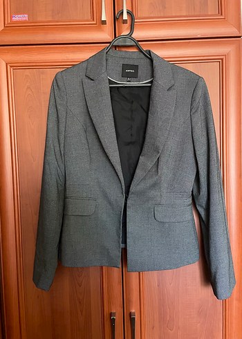Koton Düğmeli Gri Kadın Blazer Ceket
