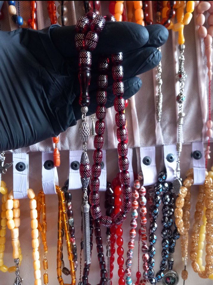 1000 ayar gümüş çakımlı 925 ayar gümüş PÜSKÜLLÜ ATEŞİ KEHRİBAR - Görsel 5