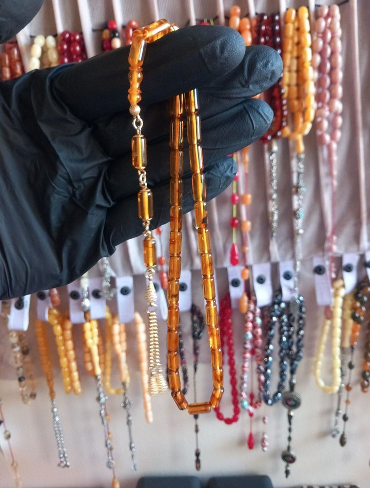 LİTVANYA DAMLA KEHRİBAR 925 AYAR GÜMÜŞ PÜSKÜL - Görsel 2