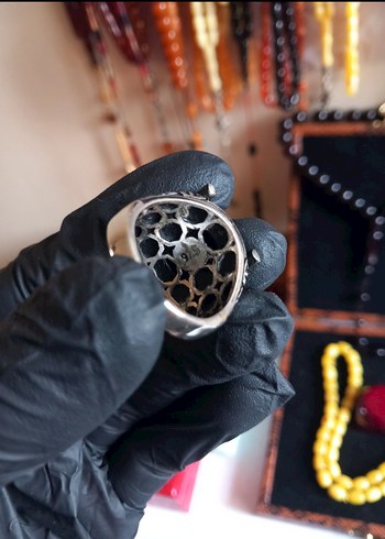 925 ayar Gümüş yüzük kaplan gözü - Görsel 7