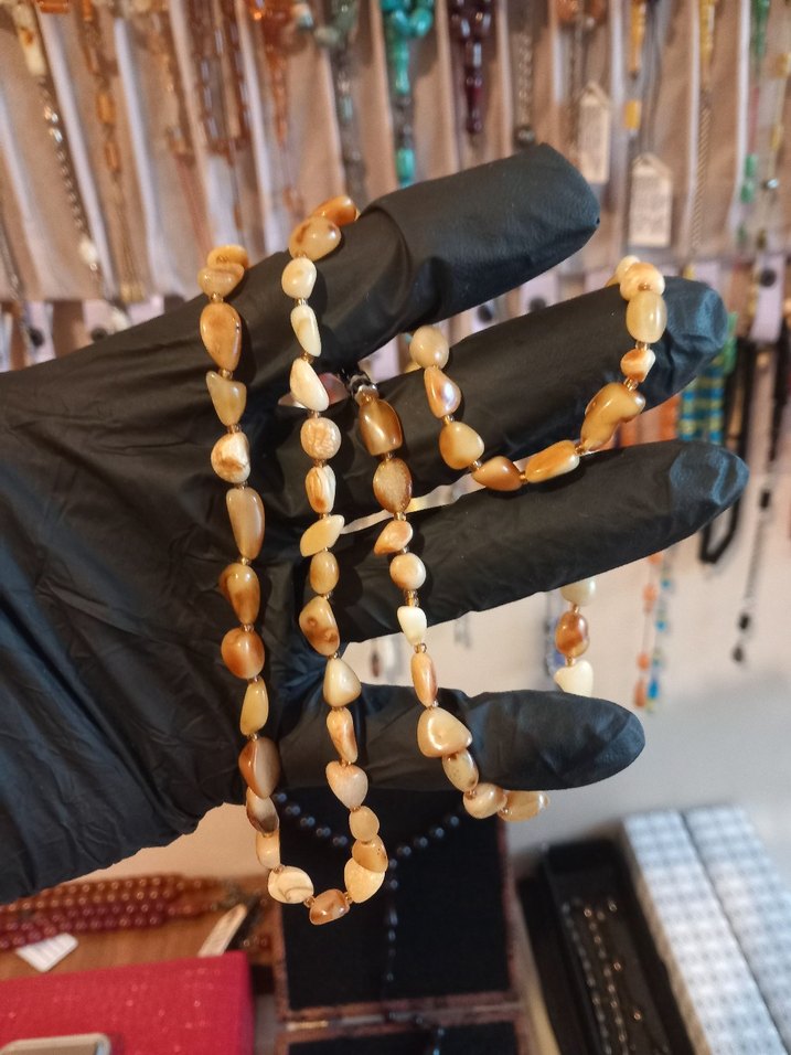 Rus KALİNİNGRAD MAT renk   kehribar yetişkin kolye bay bayan - Görsel 4