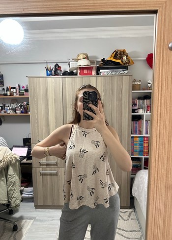 Desenli Askısız atlet - Görsel 5