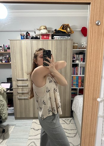 Desenli Askısız atlet - Görsel 6