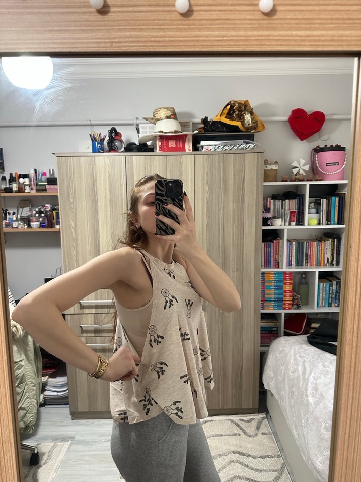 Desenli Askısız atlet - Görsel 4