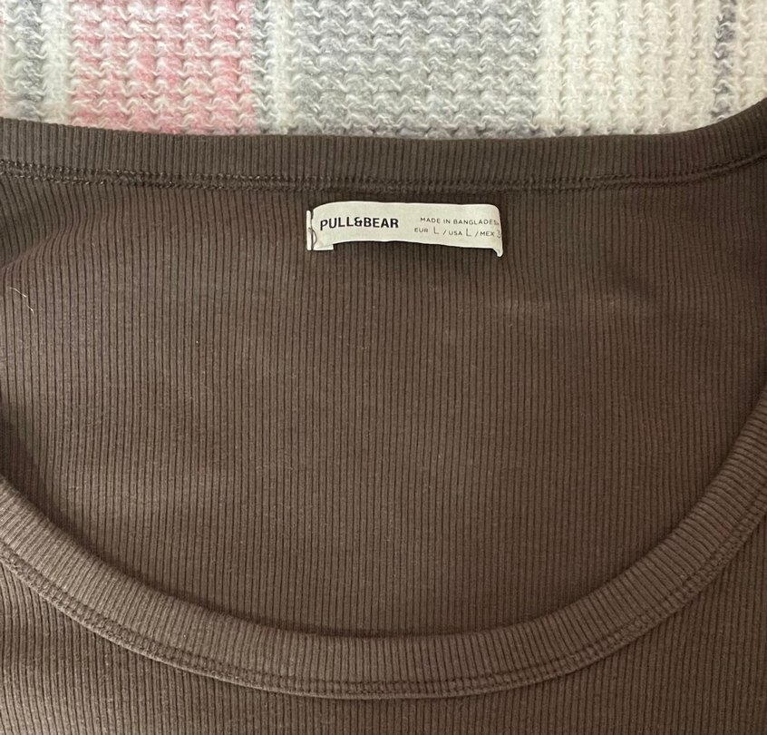 Kadın Kahverengi Uzun Kollu Crop Top - Görsel 3