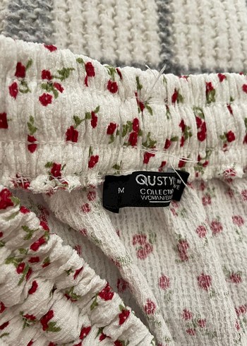 Kadın çiçek desenli beyaz şortlu etek mini - Görsel 5