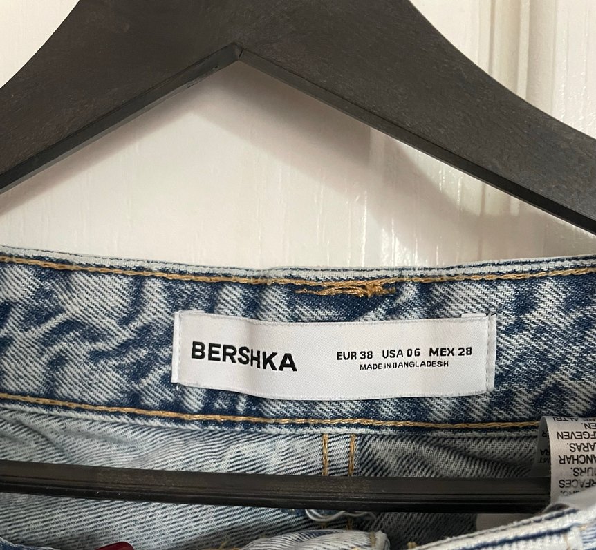 Gri Mavi Bol Kesim Midi Kot Pantolon - Görsel 3