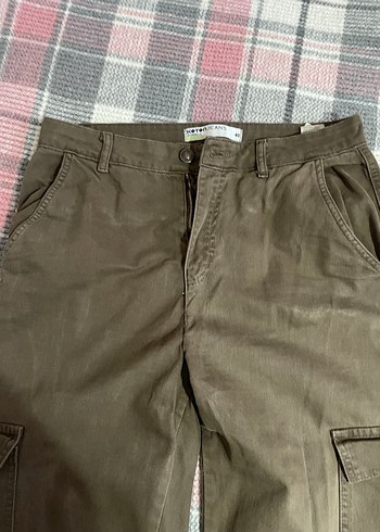 Kemerli Bol Kesim Kahverengi Kadın Pantolonu - Görsel 3