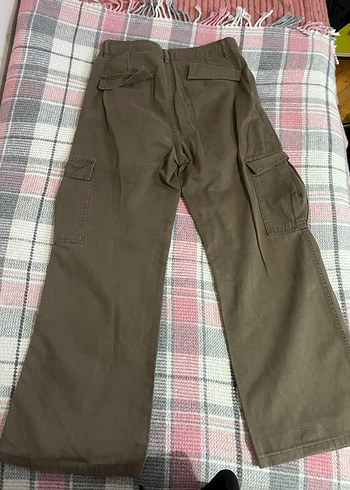 Kemerli Bol Kesim Kahverengi Kadın Pantolonu - Görsel 2