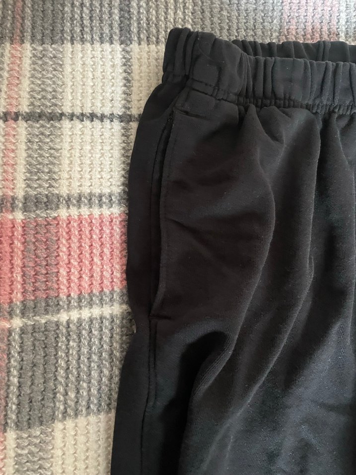 Kadın Siyah pamuklu Salaş Pantolon - Görsel 3