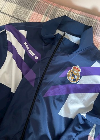 Unisex Parlak Mor Street Wear Fermuarlı Ceket - Görsel 3