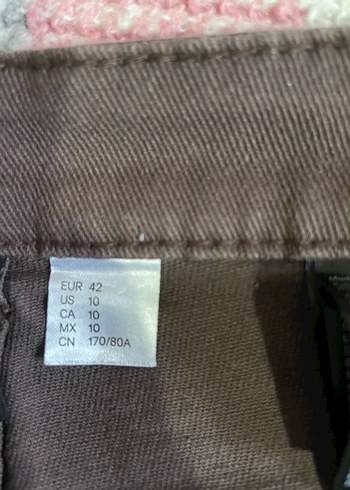 Kahverengi Bol Kesim Midi Kadın Kot Pantolon - Görsel 6