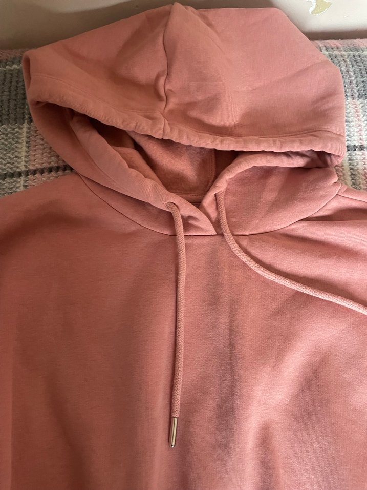 Pembe Kapüşonlu Rahat Kesim Sweatshirt - Görsel 4