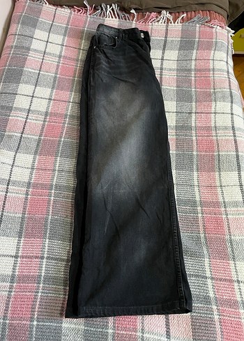 Kadın Gri Bol Kesim Denim Pantolon - Görsel 5