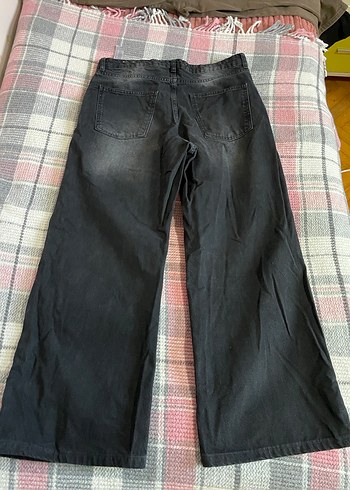 Kadın Gri Bol Kesim Denim Pantolon - Görsel 4