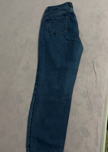 Gri Kadın Midi Boy Bol Kesim Denim Pantolon