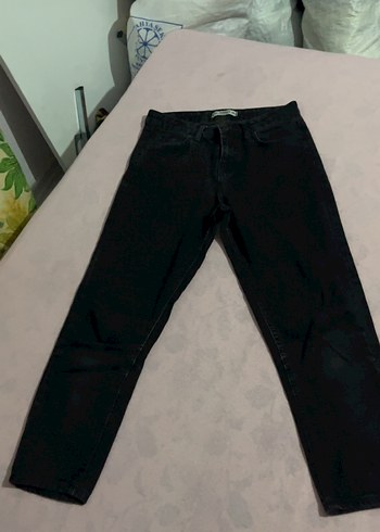 Siyah Midi Boy Kadın Denim Jean