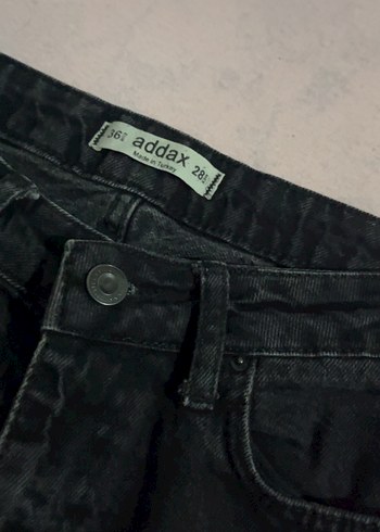 28 Beden Siyah Midi Boy Kadın Denim Jean