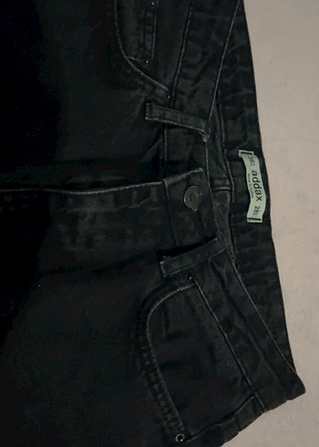 28 Beden siyah Renk Siyah Midi Boy Kadın Denim Jean