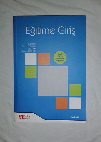 Eğitime Giriş 19. Baskı - Pegem Akademi
