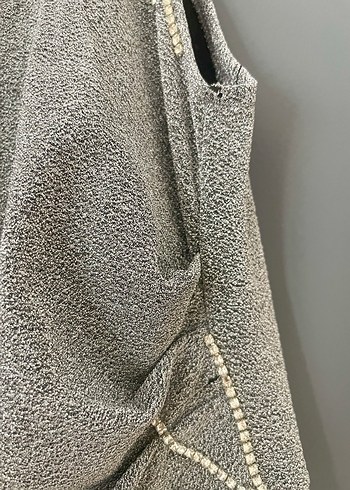 Gri taş detaylı Uzun Abiye Elbise - Görsel 6