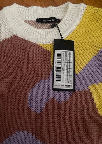 Pastel Renkli Örgü Mini Kazak - Görsel 4