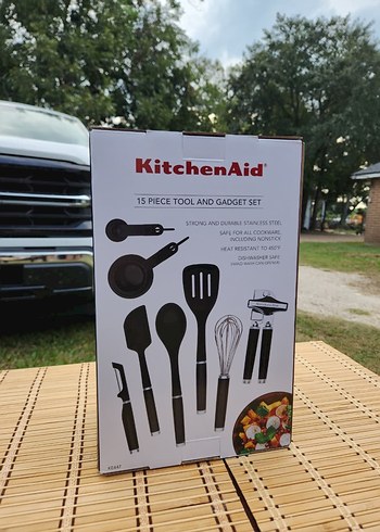 KitchenAid 15 Parça Siyah Mutfak Gereç Seti