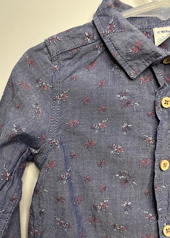 12-18 Ay Beden Erkek Çocuk Uzun Kollu Denim Gömlek