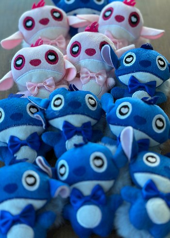 Diğer Stitch Renkli Mavi ve Pembe Peluş toka