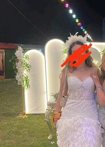 Beyaz Mini Gelinlik- After elbisesi - Görsel 2