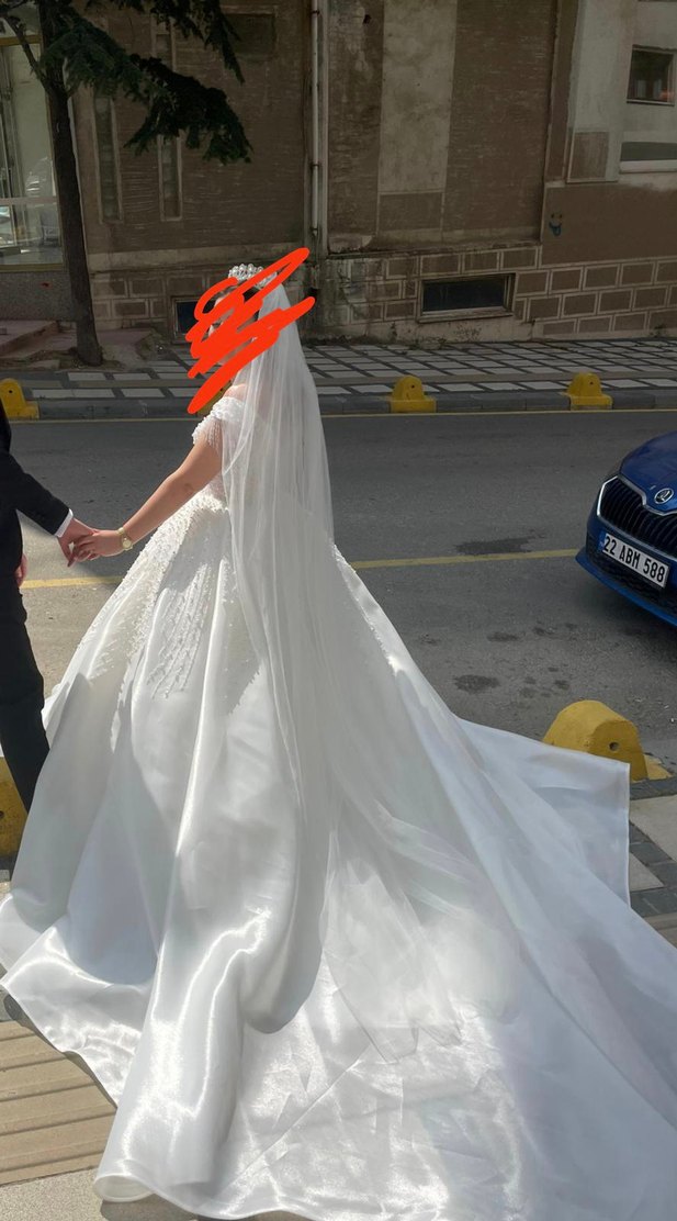 Modern Klasik Straplez Prenses Gelinlik - Görsel 3