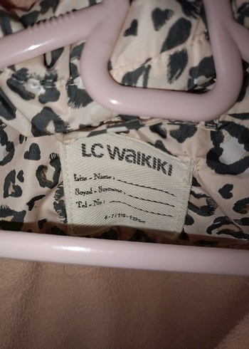 Kapüşonlu Leopar Desenli Kız Mont - Görsel 2