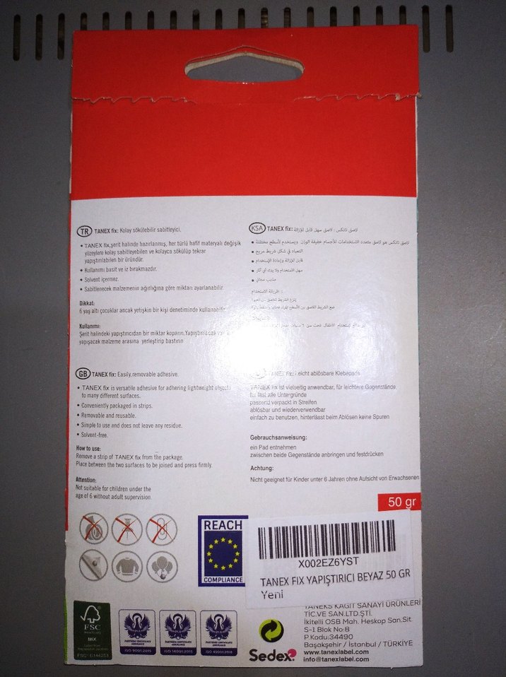 Tanex Premium Yapışkan Bant Beyaz 50gr - Görsel 2