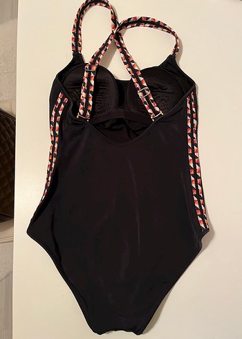 Siyah İnce Askılı Kadın Mayo - Görsel 3