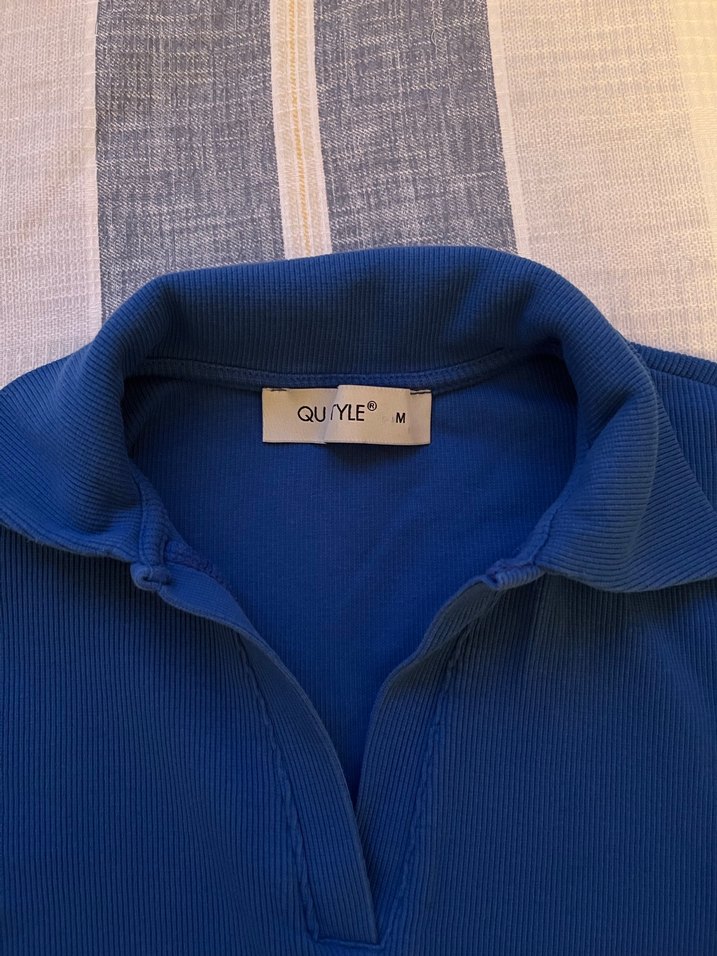 Düğmeli Lacivert Kadın Sweatshirt - Görsel 4