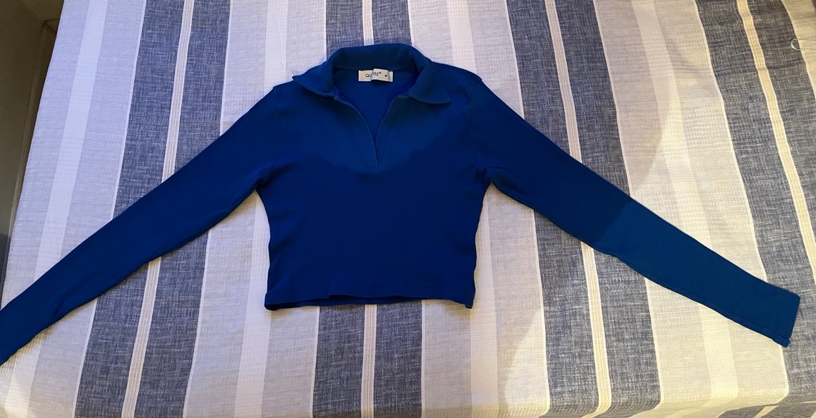 Düğmeli Lacivert Kadın Sweatshirt - Görsel 2