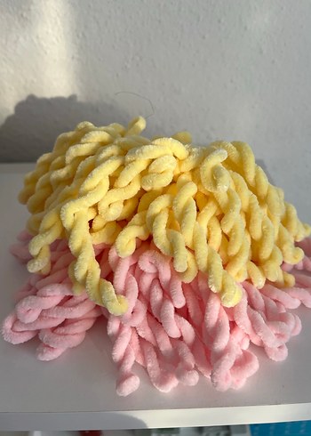 Pembe ve Sarı Pastel Saç Tokası - Görsel 3