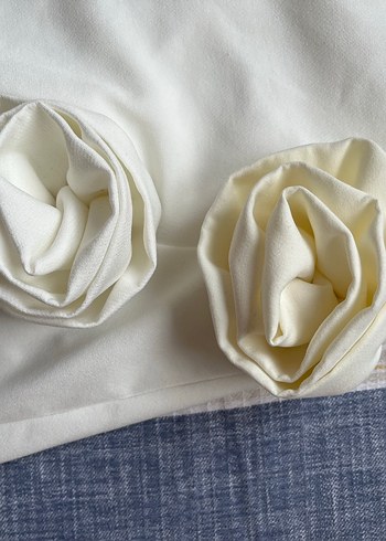 Askısız Mini Beyaz Elbise - Görsel 5