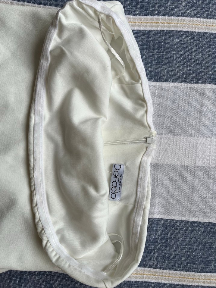 Askısız Mini Beyaz Elbise - Görsel 4