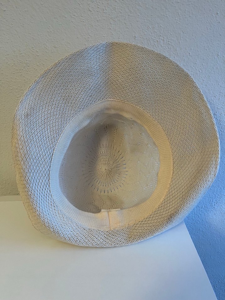 Boncuk Detaylı Beyaz Örgü Bohem Kadın Şapka - Görsel 3