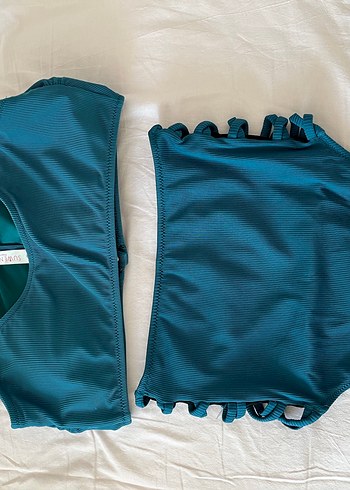 42 Beden Düğmeli Mavi Bohem Kadın Bikini