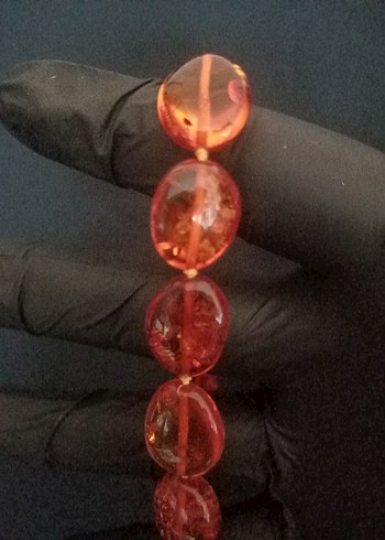 antika saf kehribar Mercan karışımı - Görsel 2