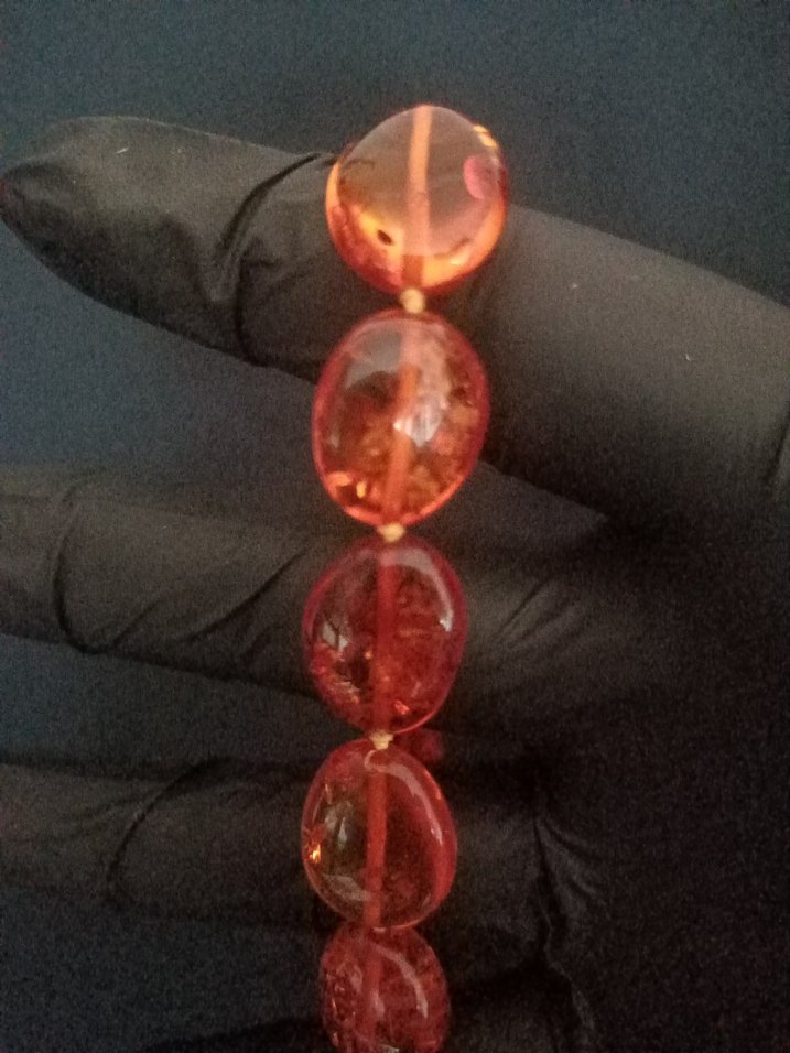 antika saf kehribar Mercan karışımı - Görsel 2