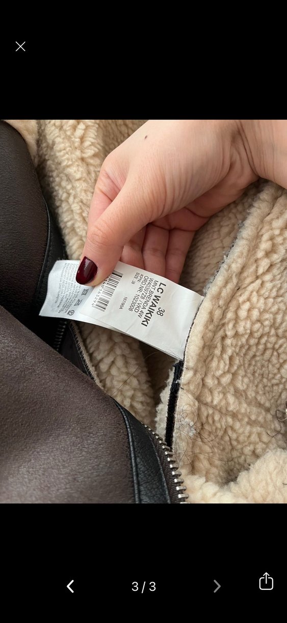 Kahverengi Kürklü Deri Kadın Ceket - Görsel 3