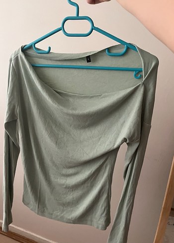 Beyaz Kayık Yaka Salaş Kadın Bluz - Görsel 2