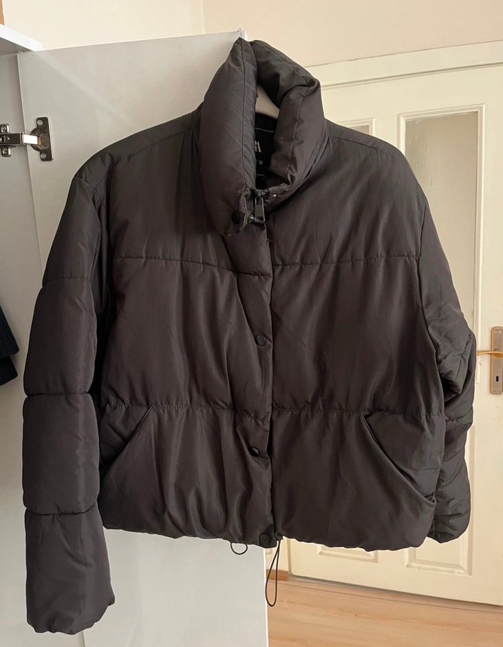 Zara Siyah,  Boy, Şişme Kadın Kışlık Mont - Görsel 2