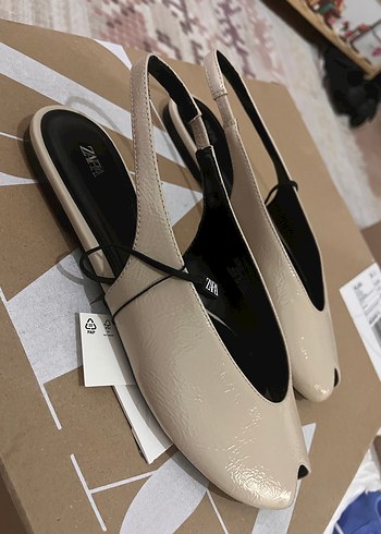 Zara Beyaz Kadın Dolgu Topuklu Akşam Ayakkabısı - Görsel 6