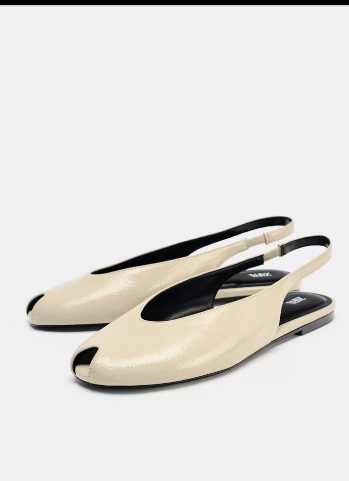 Zara Beyaz Kadın Dolgu Topuklu Akşam Ayakkabısı - Görsel 2