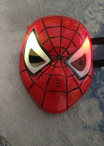 Renkli Kırmızı Örümcek Adam Maskesi - Görsel 3