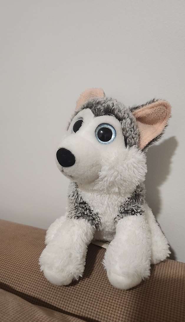 Gri Peluş köpek Oyuncak - Görsel 2